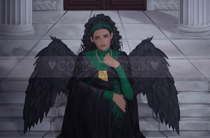 Torso + Knees Up + Background + Wings - $86